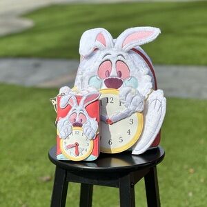 Loungefly White and Pink Rabbit Backpack